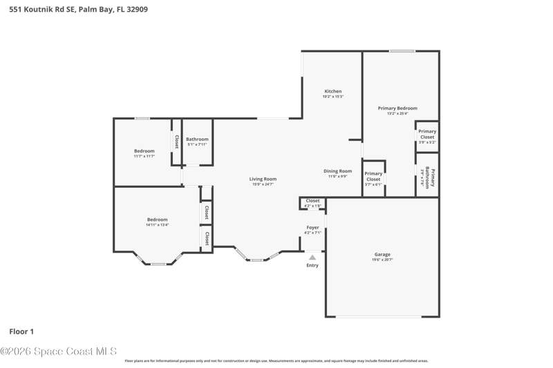 3 bedroom Single Family Residence at 551 Koutnik Road, Port Malabar Unit 50, Palm Bay — photo 3