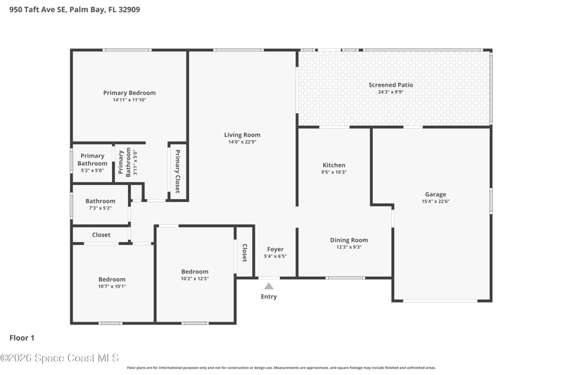 3 bedroom Single Family Residence at 950 Taft Avenue, Port Malabar Unit 15, Palm Bay — photo 4