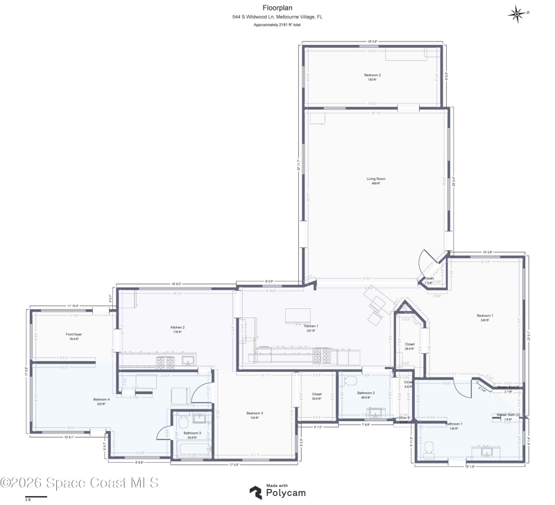 4 bedroom Single Family Residence at 544 S Wildwood Lane, Melbourne Village 4th Sec, Melbourne — photo 2