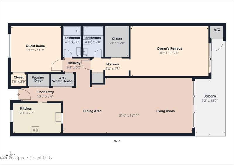 2 bedroom Condominium at 1305 S Atlantic Avenue #370, Hacienda Del Mar Condo, Cocoa Beach — photo 5