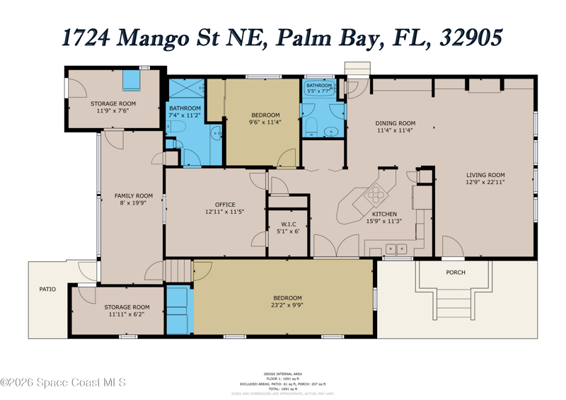 3 bedroom Manufactured Home at 1724 Mango Street, Palm Bay Colony Sec 2, Palm Bay — photo 2