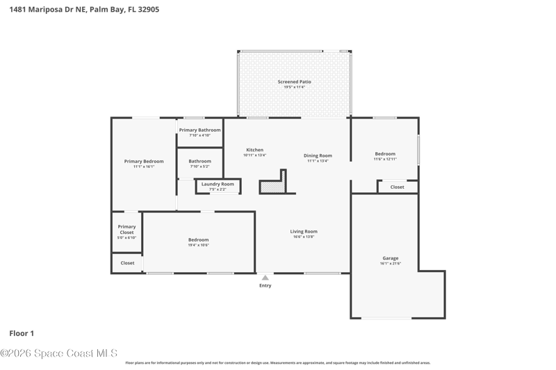 3 bedroom Single Family Residence at 1481 Mariposa Drive, Port Malabar Country Club Unit 6, Palm Bay — photo 2
