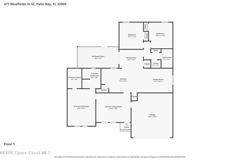 3 bedroom Single Family Residence at 471 Bluefields Street, Port Malabar Unit 10, Palm Bay — photo 2