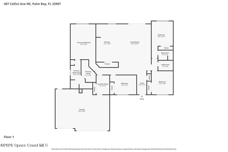 4 bedroom Single Family Residence at 824 Taluga Avenue, Port Malabar Unit 15, Palm Bay — photo 2