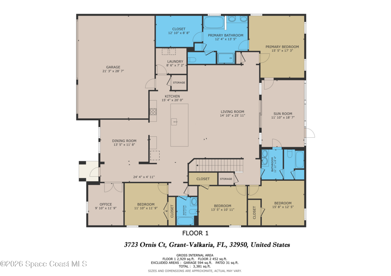 5 bedroom Single Family Residence at 3723 Ornis Court, Eagle Crest, Grant-Valkaria — photo 2