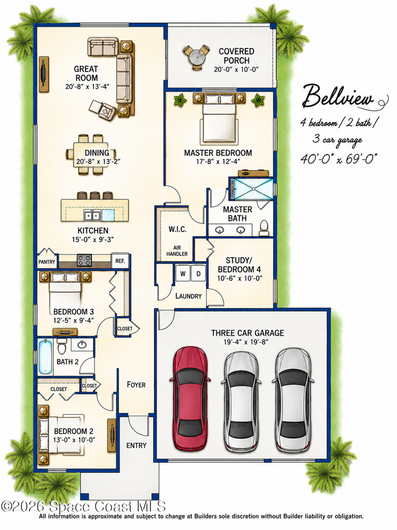 4 bedroom Single Family Residence at 371 Halloran Street, Port Malabar Unit 25, Palm Bay — photo 2