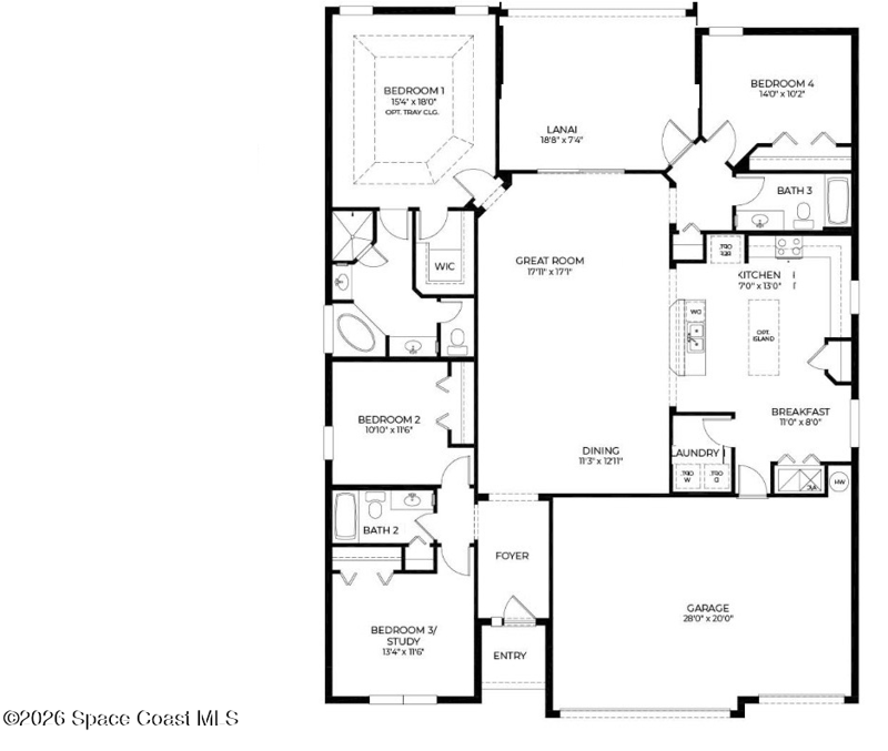 4 bedroom Single Family Residence at 634 Easton Forest Circle, Stonebriar at Bayside Lakes, Palm Bay — photo 2