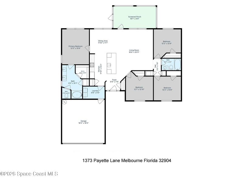 4 bedroom Single Family Residence at 1373 Payette Lane, Oak Grove at W Melbourne Phase 2, West Melbourne — photo 2