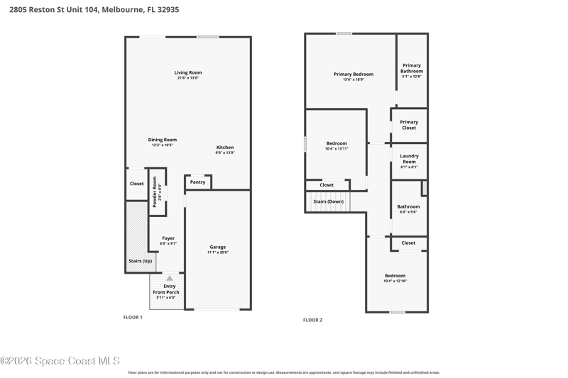 3 bedroom Townhouse at 2805 Reston Street #104, Lake Washington Townhomes, Melbourne — photo 2