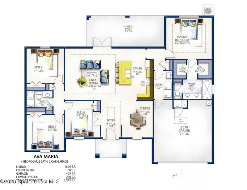 4 bedroom Single Family Residence at 2890 Madden Avenue, Port Malabar Unit 49, Palm Bay — photo 2