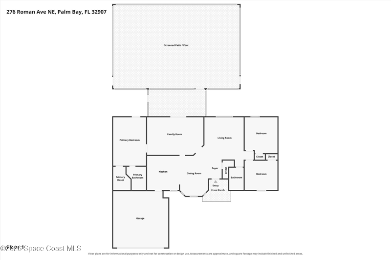 3 bedroom Single Family Residence at 276 Roman Avenue, Port Malabar Unit 28, Palm Bay — photo 2