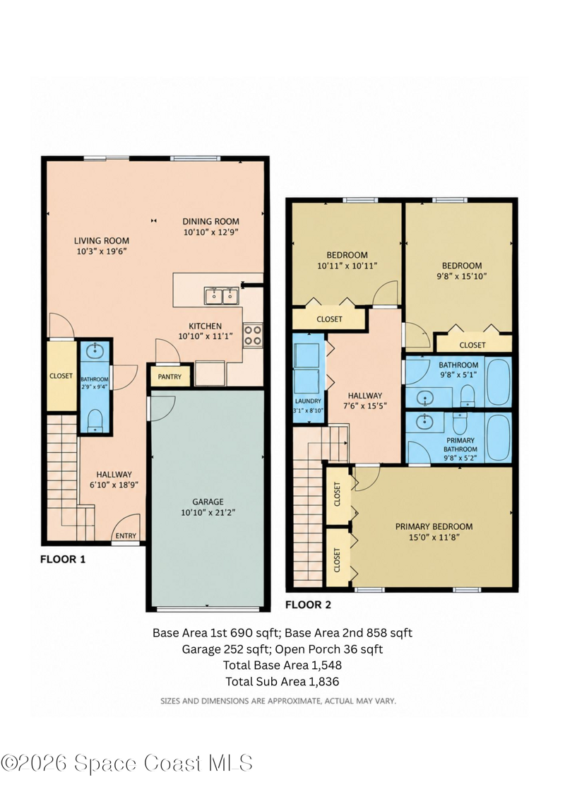 3 bedroom Townhouse at 2745 Revolution Street #103, Lake Washington Townhomes, Melbourne — photo 2