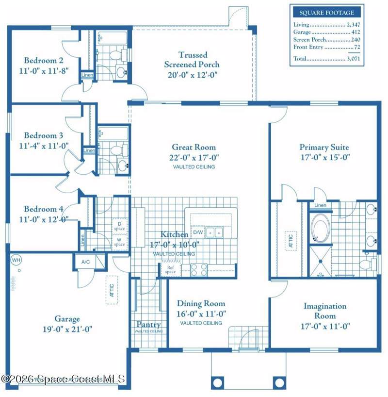 4 bedroom Single Family Residence at 574 Garrett Street, Port Malabar Unit 32, Palm Bay — photo 3