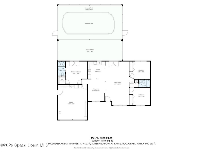 3 bedroom Single Family Residence at 1269 Gerry Road, Port Malabar Unit 36, Palm Bay — photo 2