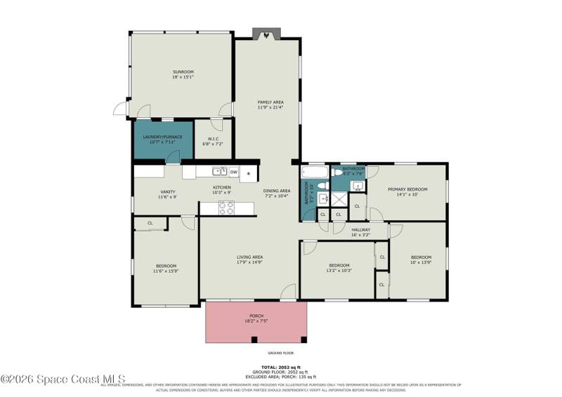 4 bedroom Single Family Residence at 2070 Seminole Boulevard, June Park Addn No 4, Melbourne — photo 4