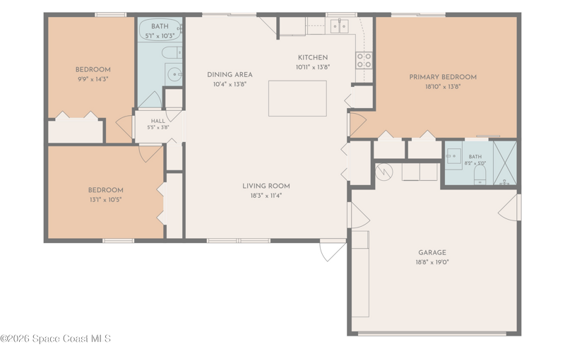3 bedroom Single Family Residence at 626 Dinner Street, Port Malabar Unit 8, Palm Bay — photo 2