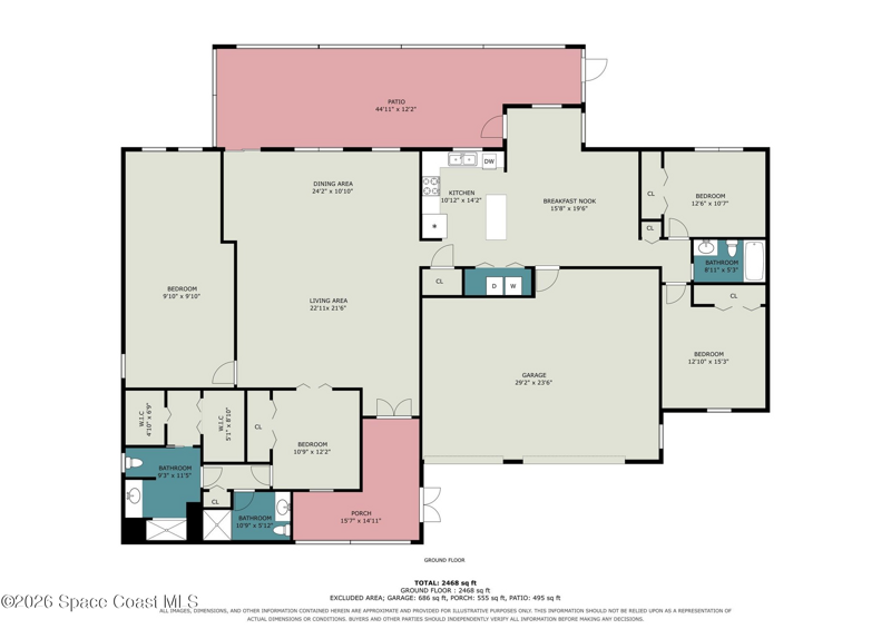 4 bedroom Single Family Residence at 1360 Pilgrim Avenue, Indian River Colony Club Pud Phase 1 Unit 2, Melbourne — photo 2
