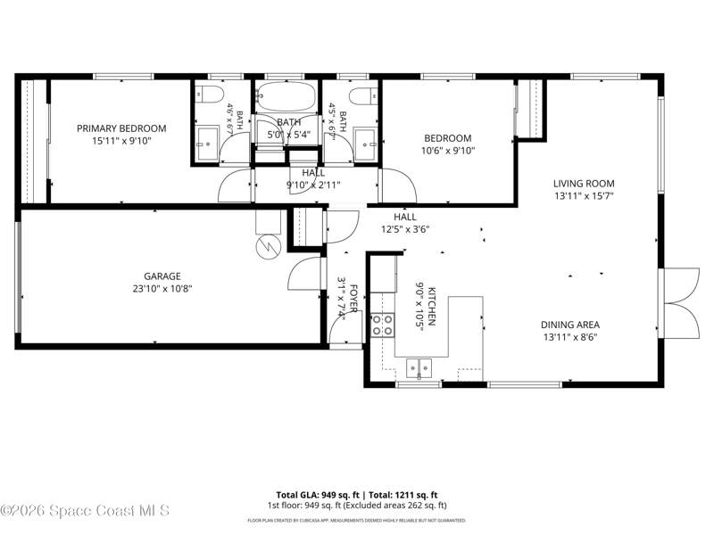 2 bedroom Single Family Residence at 135 S Kenneth Court, Villas at Newfound Harbor The, Merritt Island — photo 2