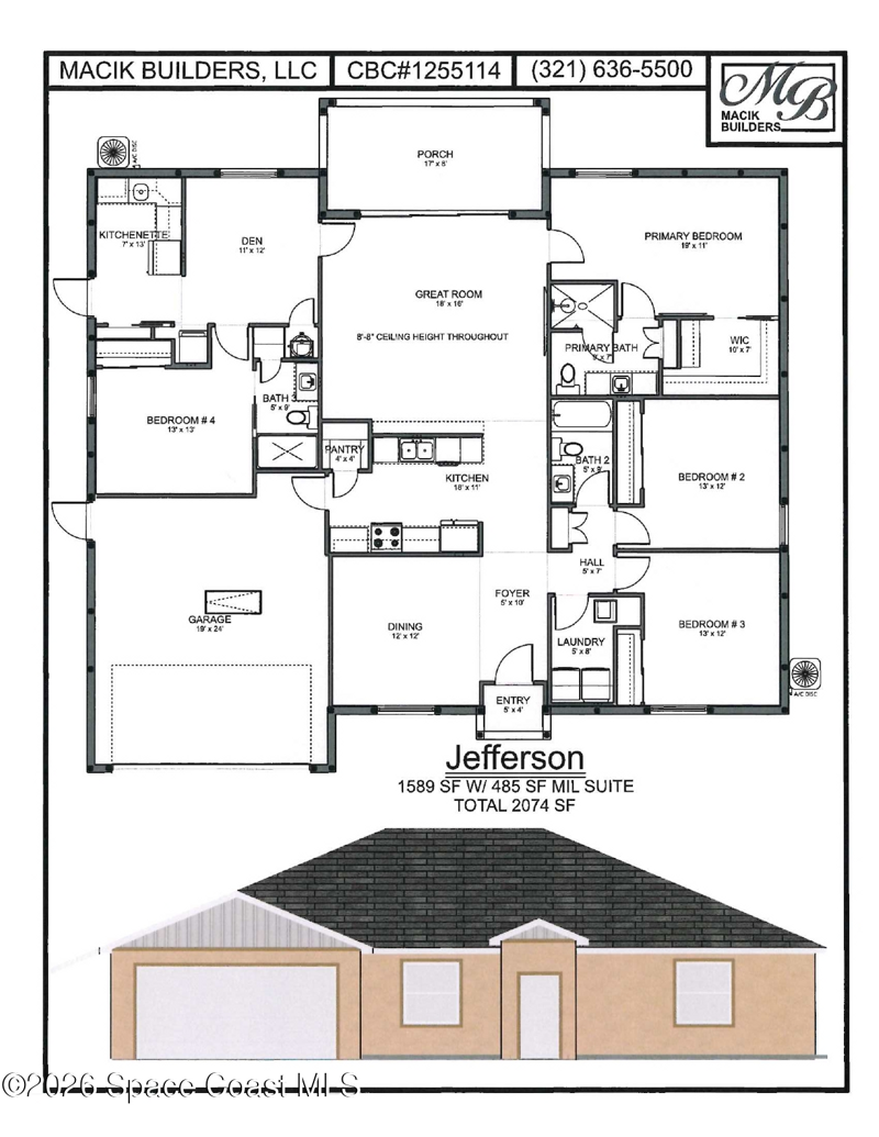4 bedroom Single Family Residence at 912 Jefferson Road, Fiske Terrace Unit 4, Rockledge — photo 2