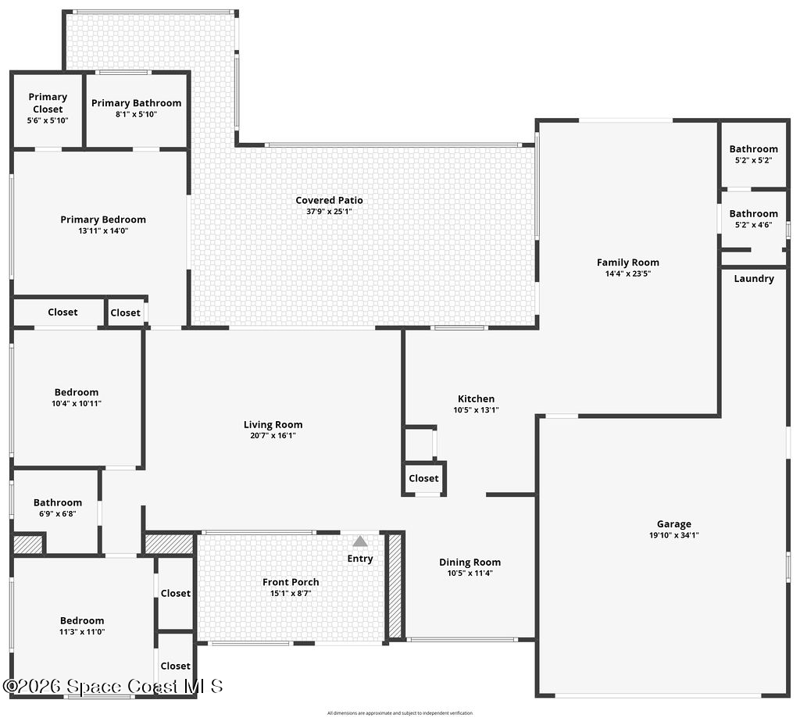 3 bedroom Single Family Residence at 444 Cardinal Drive, Waterway Estates 3rd Addn, Satellite Beach — photo 2