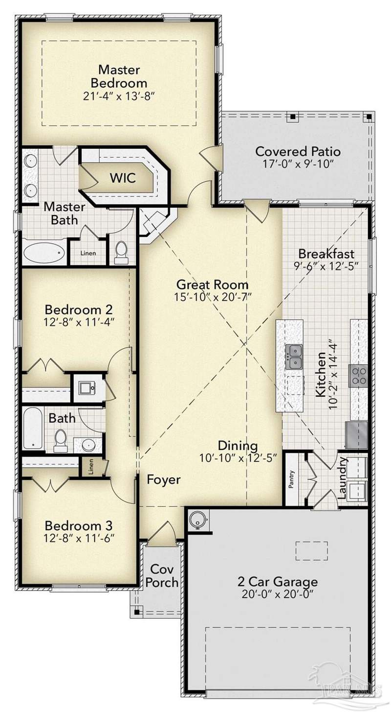 3 bedroom Single Family Residence at 5998 Grayton Park Ln, Parkland Place, Pace — photo 1