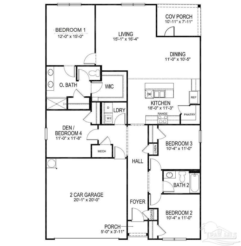 4 bedroom Single Family Residence at 3549 Crossvine Rd, Reserve At Brookhaven, Cantonment — photo 3