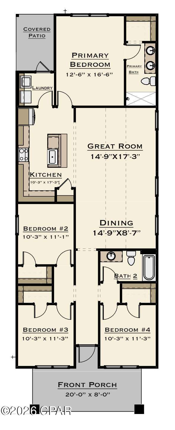 4 bedroom SingleFamilyResidence at 1085 Blazing Star Street Lot 496 - Waverly Plan, Sweetbay, Panama City — photo 4