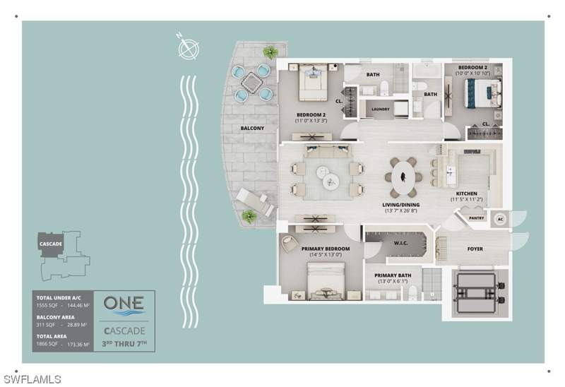 3 bedroom Condominium at 2583 First St 302, One, Fort Myers — photo 3