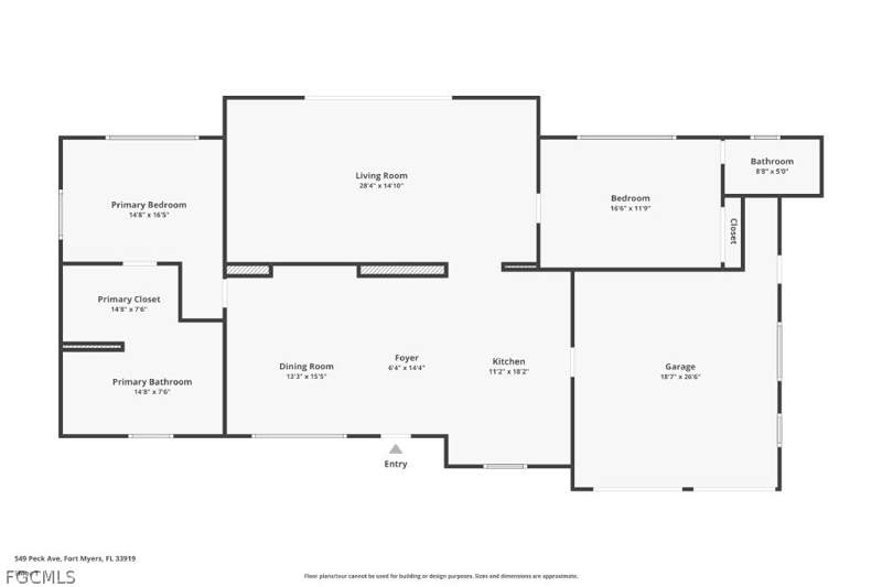 2 bedroom SingleFamilyResidence at 549 Peck AVE, SUNSET COVE, Fort Myers — photo 2