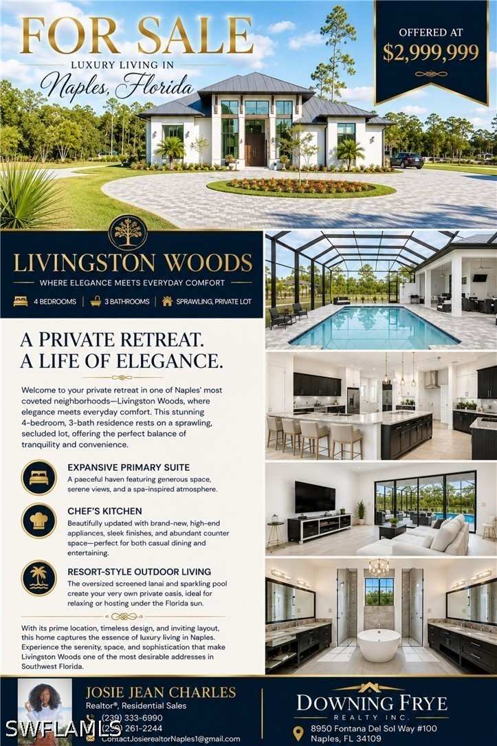 4 bedroom SingleFamilyResidence at 6423 Livingston Woods Ln, Livingston Woods, Naples — photo 1