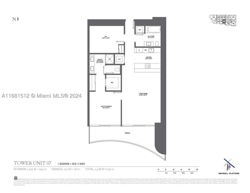 1 bedroom Condominium at 1000 Brickell Plaza 3307, Brickell Flatiron, Miami — photo 4