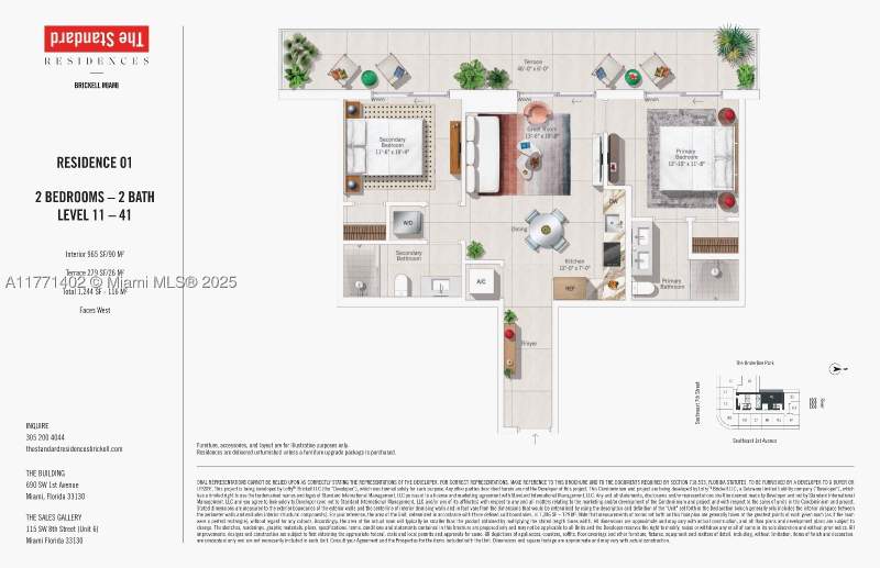 2 bedroom Condominium at 690 SW 1 Avenue 3901, The Standard Residences, Miami — photo 2