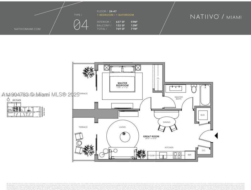 1 bedroom Condominium at 159 NE 6th St 3404, Natiivo, Miami — photo 4