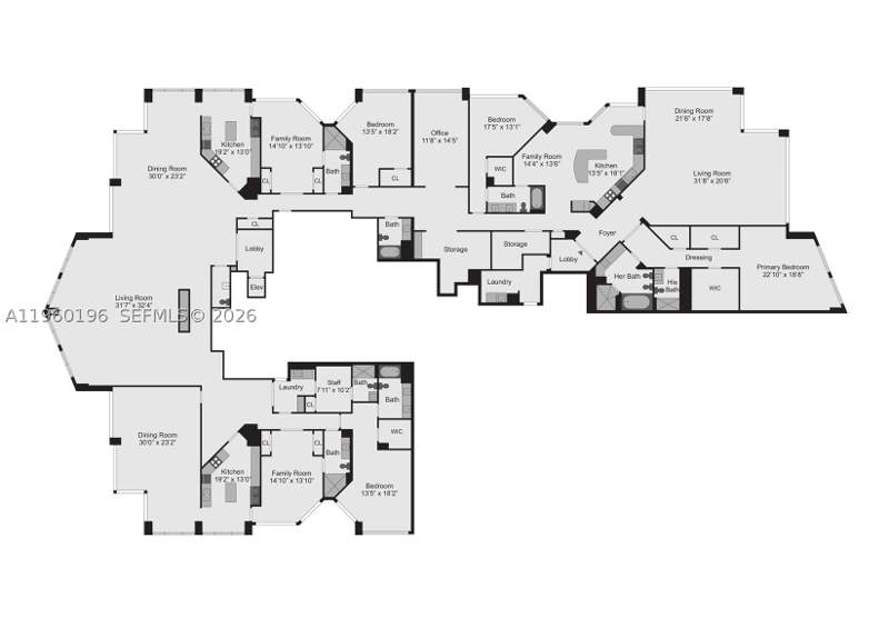 7 bedroom Condominium at 10225 Collins Ave 301,303,304, Bellini Condo, Bal Harbour — photo 3