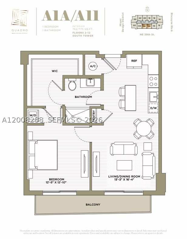 1 bedroom Condominium at 3900 Biscayne Blvd S-906, Quadro Residences, Miami — photo 1