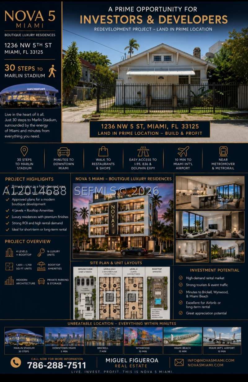 2 bedroom SingleFamilyResidence at 1236 NW 5th St, Lawrence Estate Land Co, Miami — photo 1