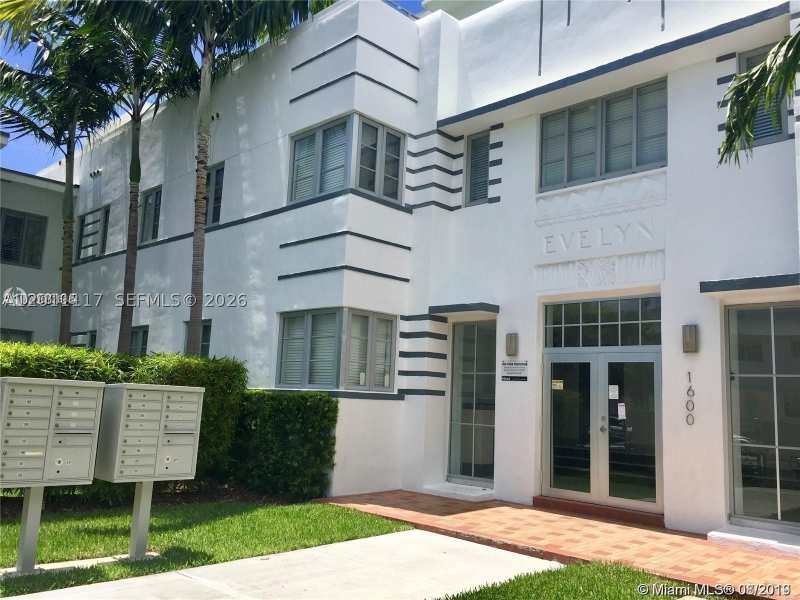 1 bedroom Condominium at 1600 Euclid Ave 203, The Evelyn Condo, Miami Beach — photo 1