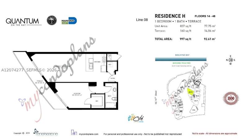 1 bedroom Condominium at 1900 N Bayshore Dr 3508, Quantum On The Bay Condo, Miami — photo 4
