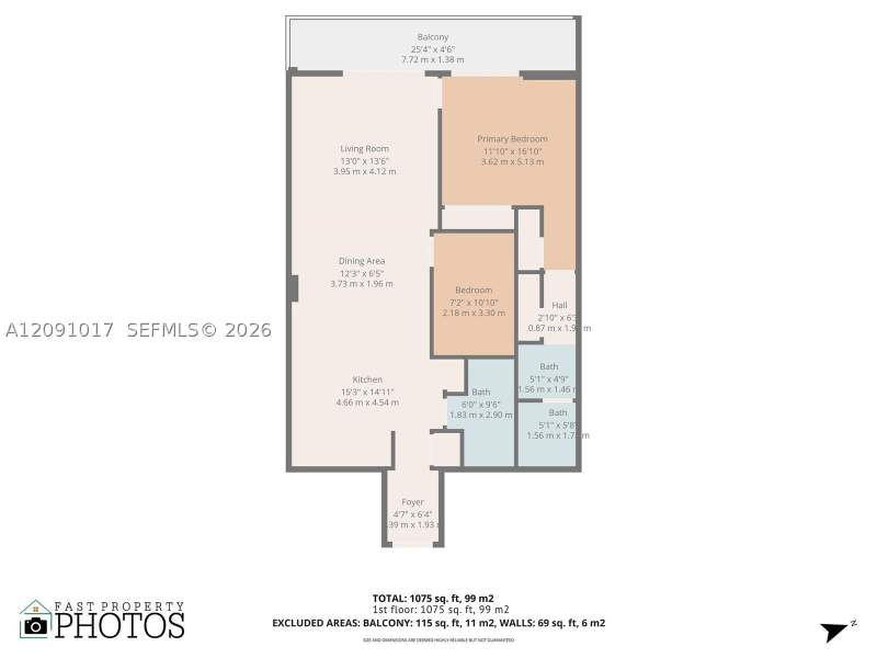 2 bedroom Condominium at 2625 Collins Ave 1109, Oceanfront Plaza Condo, Miami Beach — photo 5