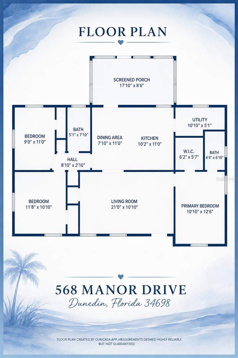 3 bedroom Single Family Residence at 568 Manor Drive, Dunedin Lakewood Estates 1st Add, Dunedin — photo 2