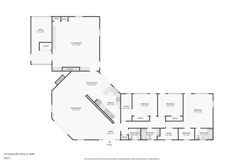 3 bedroom Detached at 107 Osceola Road, H J Granger Sub, Perry — photo 2