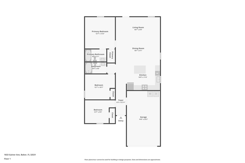 3 bedroom Detached Single Family at 1833 Gainer Avenue, North Supergroup, Baker — photo 2