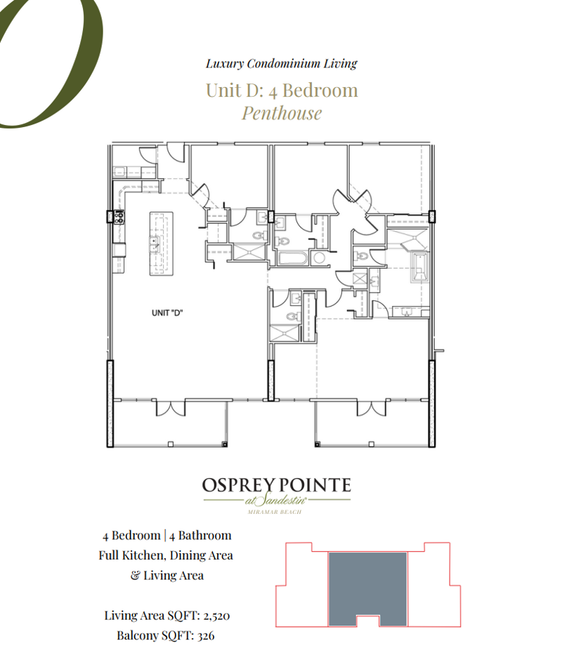 4 bedroom Condominium at 9000 E Heron Walk Drive #4403, Osprey Pointe, Miramar Beach — photo 3