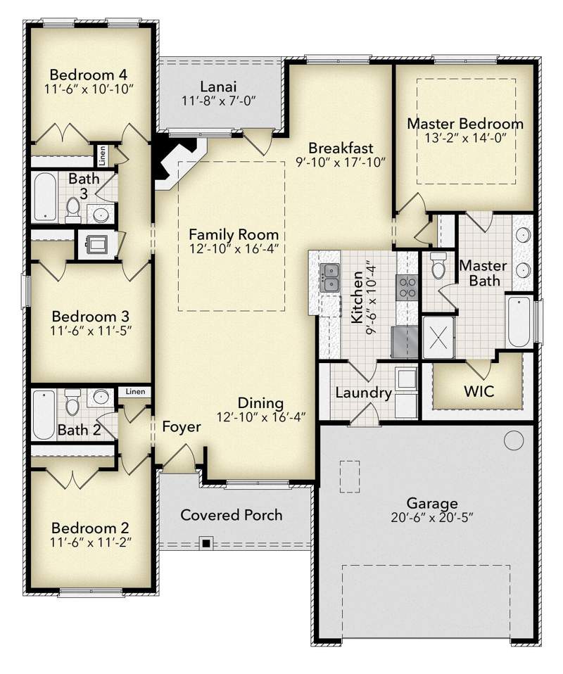 4 bedroom Detached Single Family at 2419 Aleia Lane, Brookwood, Crestview — photo 2