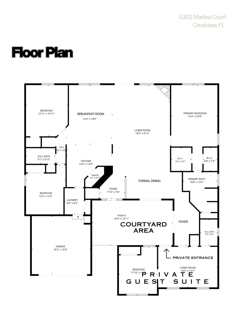 4 bedroom Detached Single Family at 5302 Marilea Court, Lee Farm Ph I, Crestview — photo 2