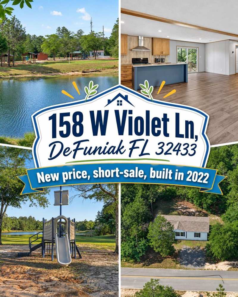 3 bedroom Mobile Home at 158 W Violet Lane, Oakwood Hills Unit 3, DeFuniak Springs — photo 1