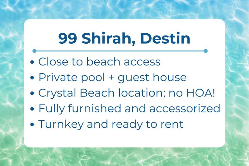 6 bedroom Detached Single Family at 99 Shirah Street, Crystal Beach, Destin — photo 4