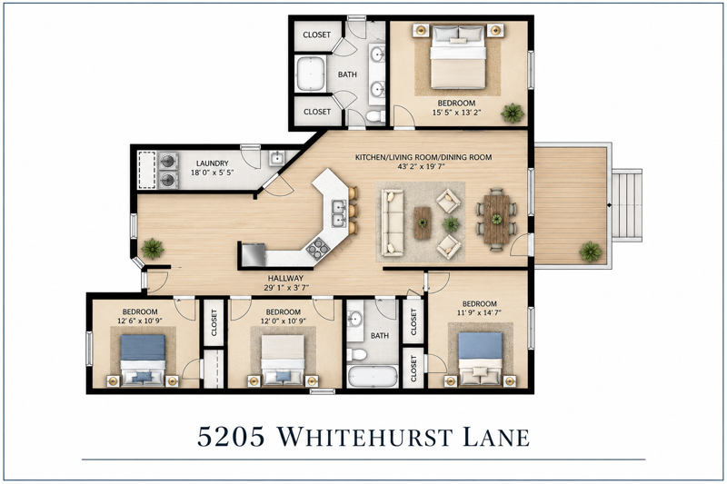 4 bedroom Detached Single Family at 5205 Whitehurst Lane, Antioch Estates S/D, Crestview — photo 2