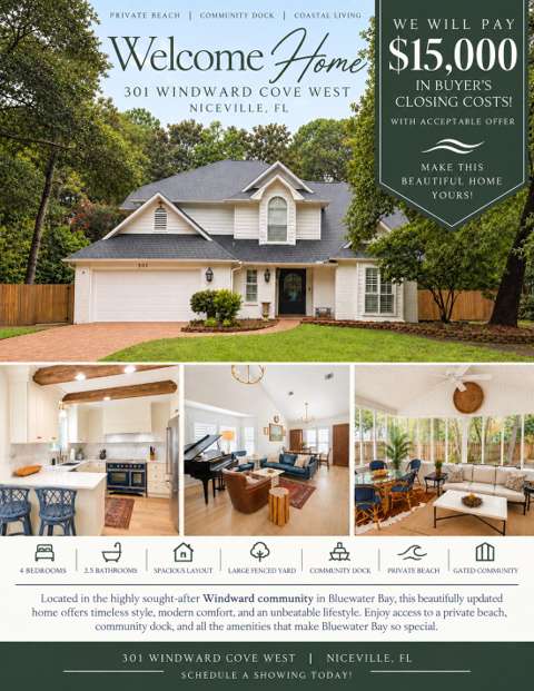 301 W Windward Cove, gated community for sale in Niceville