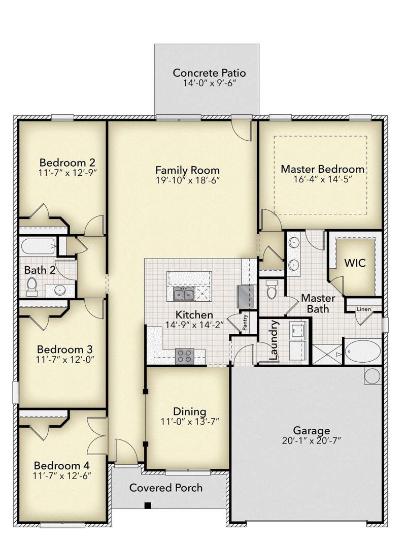 4 bedroom Detached Single Family at 2430 Aleia Lane, Brookwood, Crestview — photo 2